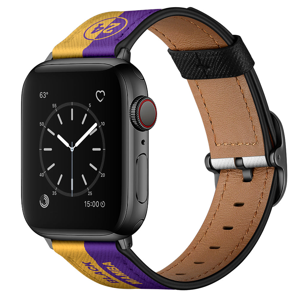 Printed Genuine Leather Watch Band for Apple Watch Series 9 8 7 41mm 6 SE (2023) SE(2022) SE 5 4 40mm 3 2 1 38mm Printed Genuine Leather Watch Band for Apple Watch Series 9 8 7 41mm 6 SE (2023) SE(2022) SE 5 4 40mm 3 2 1 38mm
